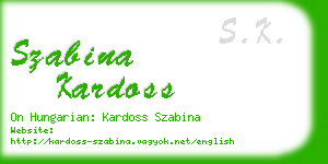 szabina kardoss business card